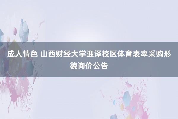 成人情色 山西财经大学迎泽校区体育表率采购形貌询价公告